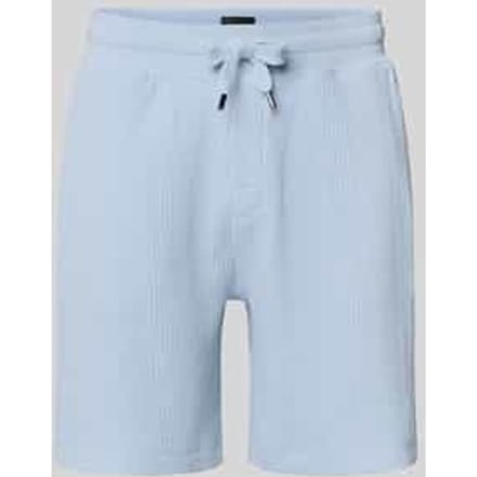 Regular fit short met wafelstructuur model 'STRUCTURE'