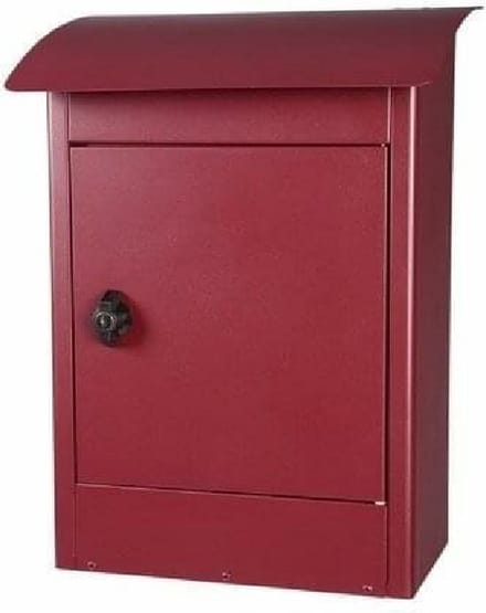 Grote brievenbus Zandvoort bordeaux rood mat