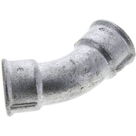 45° L-Koppeling Fitting Rp1'' Binnendraad Gietijzer 25bar
