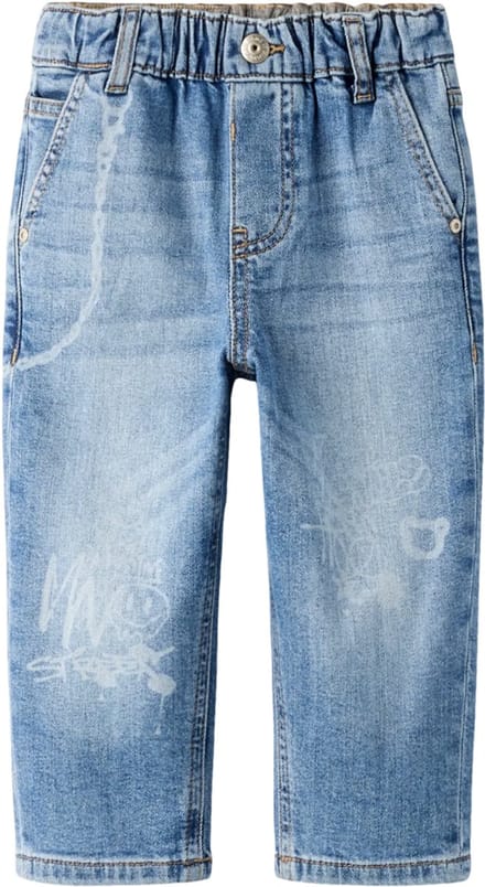 Name It - Broek - NMMBen - Decor Jeans - Tapered Fit - Medium Blue Denim - Maat 98