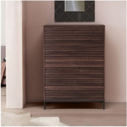 Celine-Commode met 4 laden in walnoot spaanplaat