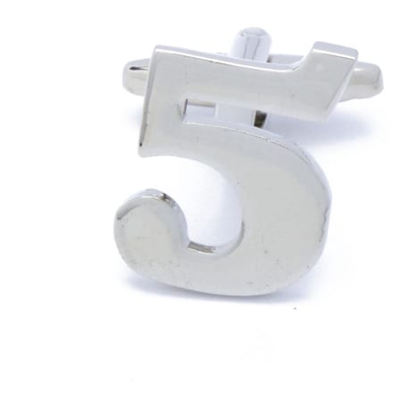 Manchetknopen - Cijfer Nummer 5 Vijf - 1 Stuk
