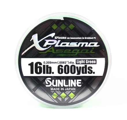 Sunline PE Line Asegai Xplasma 600yds PE 1.5 16lb Vert Clair (5073) vert clair