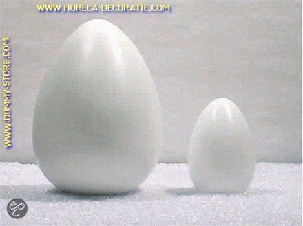 Decoratie Ei, WIT, hoogte: 30 cm