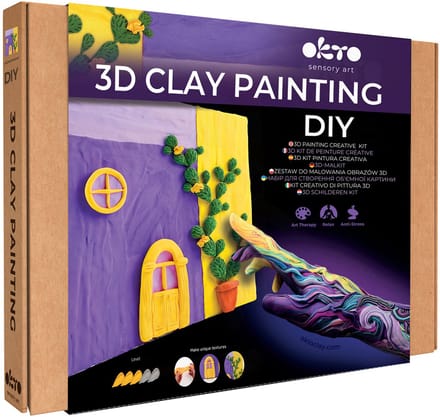 OKTO Sensory Art 3D - Lavendelmiddag - Luchtdrogende Klei - 30X30Cm - 14 Jaar