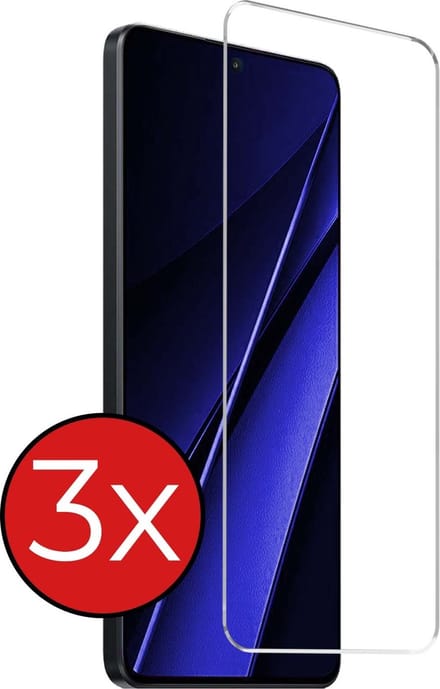 Screenprotector - 3 Stuks - Geschikt voor Xiaomi Poco X6 Pro - Extra Sterk - Beschermglas - Gehard Glas - Tempered Glass - Screen Protector