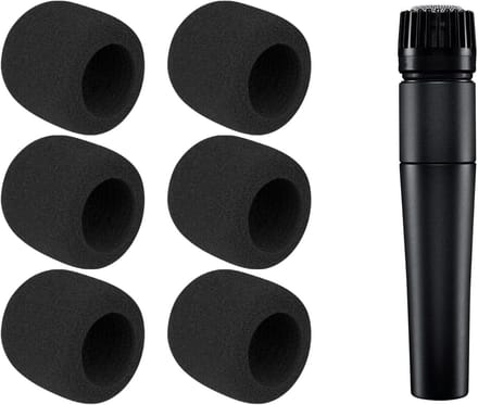 6 Stuks Popfilter voor Microfoons, Geschikt voor Shure SM57, Geluiddemping en Bescherming tegen Windruis
