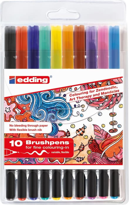 Brushpen edding 1340 assorti | 10 stuks