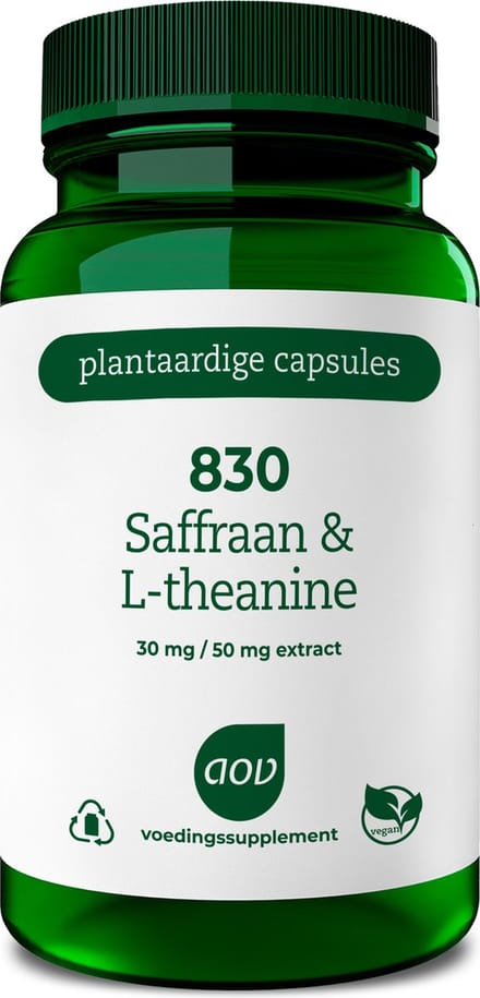 AOV 830 Saffraan & L-theanine - 30 vegacapsules