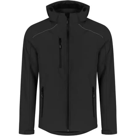 Men's Softshell Outdoorjas met afneembare capuchon Black - S