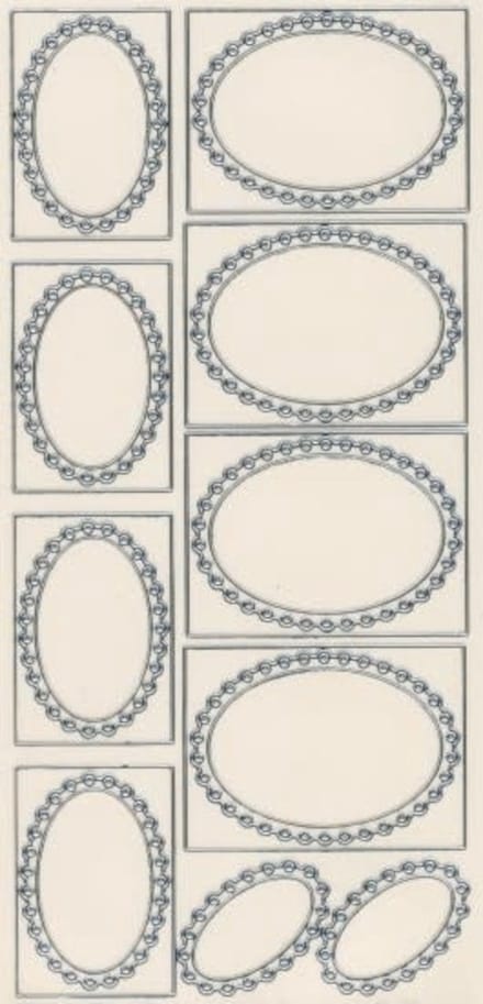 Frame stickers lied van lier goud ovaal (per 3 stuk)