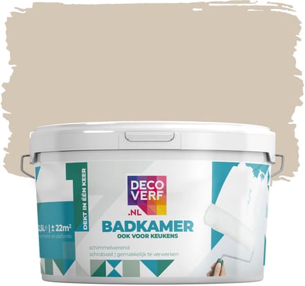 Decoverf badkamerverf 2.5L bamboe creme