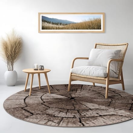 Tapijt Rodessa beige 80 cm rond
