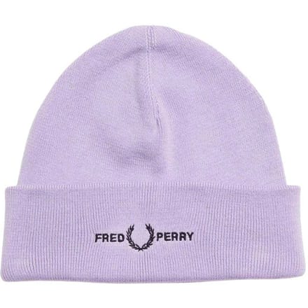 Fred Perry Beanie met grafisch logo voor volwassenen (Lila)