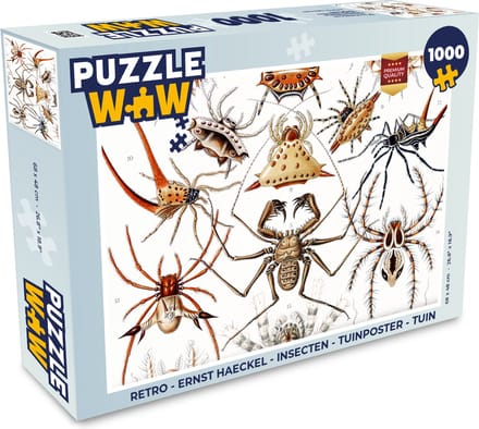 Puzzel Retro - Spin - Ernst Haeckel - Spinnen - Legpuzzel - Puzzel 1000 stukjes volwassenen