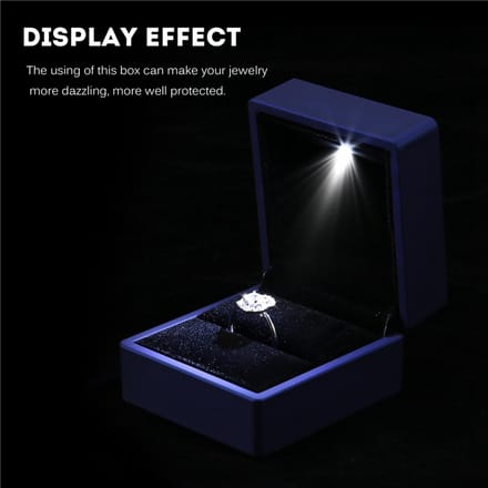 4 Kleuren Modieuze LED Verlichte Ring Opbergdoos Sieraden Display Case Cadeau Type 1
