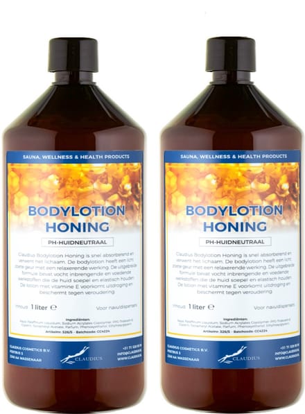 Bodylotion Honing 1 Liter - set van 2 stuks