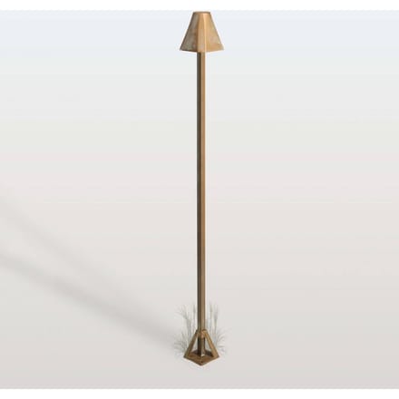 Moretti Luce LED tuinpadverlichting Silva Frame, hoogte 100 cm, antiek messing, IP65