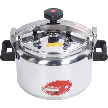 15L Grote Snelkookpan met Dubbele Veiligheidssluiting Aluminiumlegering Lekdicht Traditionele Druk L gray
