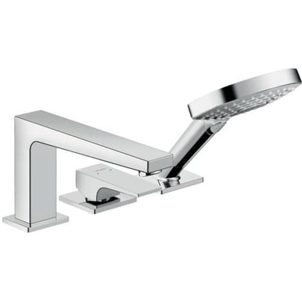 Hansgrohe Metropol 3-hole single lever bath rim mixer with lever handle 32550000