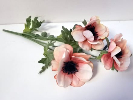 Klaproos - Decoratie - Bloemtak - Kunststof - Beige - 32cm - Boltze