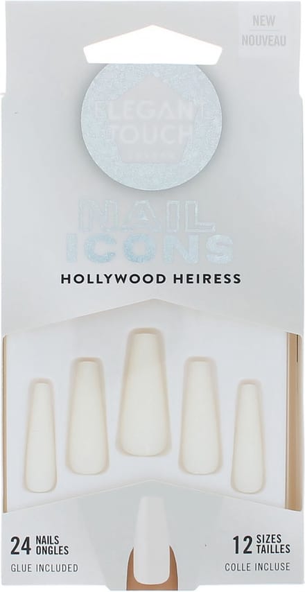 Elegant Touch Nail Icons 24 Nails with Glue - Hollywood Heiress