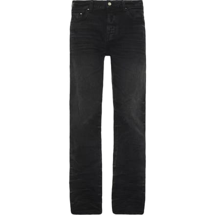 Amiri Stack vervaagde zwarte jeans met rechte pasvorm