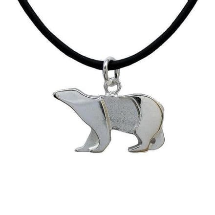 AuBor ®. Hanger. Zilver. De ijsbeer.