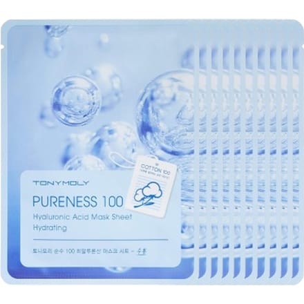 Tonymoly - Pureness 100 Mask Sheet - Hyaluronic Acid (10elk) Set