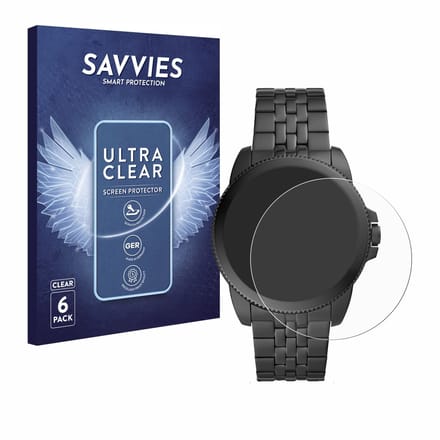 Savvies - Screenprotector voor Fossil Gen 5E - Folie Beschermfolie transparant 6 Stuks