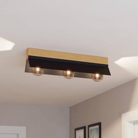 EGLO Tarrafo Plafondlamp - E27 - 64 cm - Zwart|Bruin