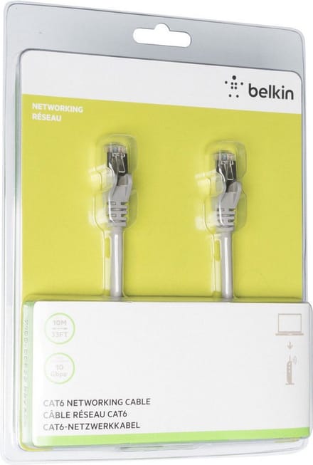 Belkin patch cable - 10 m - Grijs - 10m