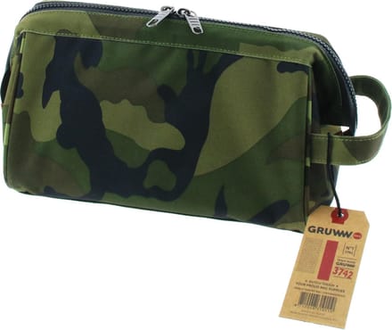 Ruime Heren Toilettas Camouflage -  Met Handvat - 27 x 16 x 15 cm