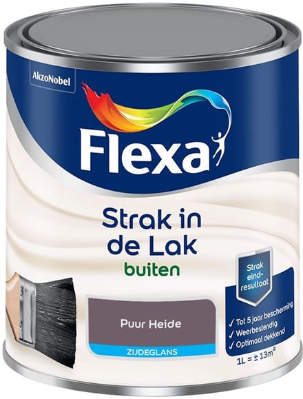 Flexa - Strak In De Lak Buitenlak Zijdeglans - Puur Heide - Mengverf - 1 L