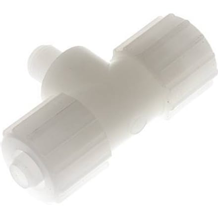 15x9mm & G1/4'' PVDF T-stuk Knelfitting Buitendraad 10bar Kunststof en Polyamide