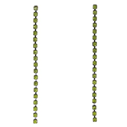 Behave - Oorbellen - Strass Oorhangers - Olijf Groene Steentjes - 5.5 cm