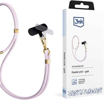 Telefoonkoorden Accessoires Poederroze (goud) - 3mk EasyClip Elite
