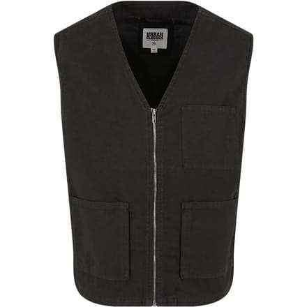 Urban Classics - Organic Cotton Mouwloos jacket - 5XL - Zwart