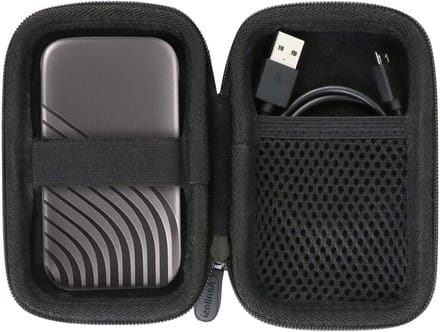 Duurzame Hard Case voor Externe SSD, Bescherming voor Draagbare Harde Schijf, Zwart Design