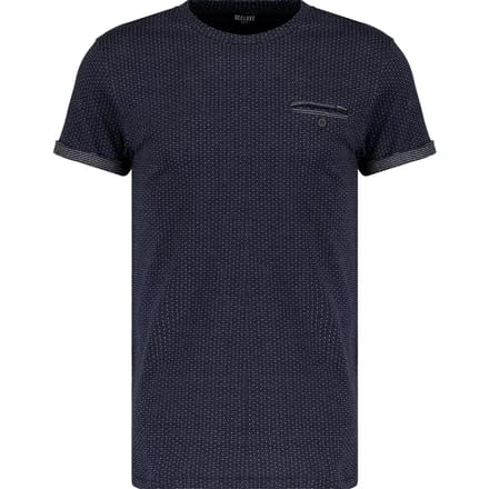 DEELUXE T-shirt met kleine patronenNOVEL Navy