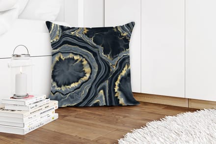 Sierkussens - Kussentjes Woonkamer - 50x50 cm - Geode - Goud - Marmer - Stenen