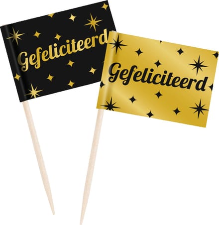 Classy party cocktail picks - Gefeliciteerd
