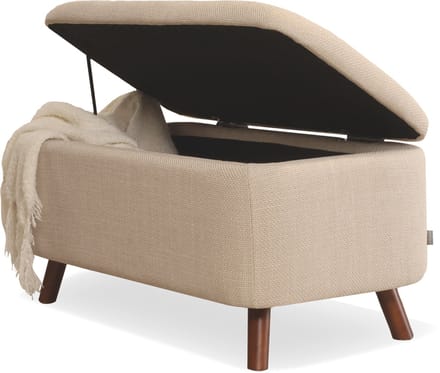 Nolon Julia bankje met opbergruimte beige - 83 x 41 cm