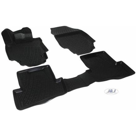 J&amp;J AUTOMOTIVE | Tapis De Sol En Caoutchouc 3D Exclusive Pour Renault Captur 2014-2019 zwart
