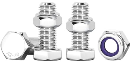Solidchoice - 10 Stuks M6 RVS Bouten met Moeren Assortiment