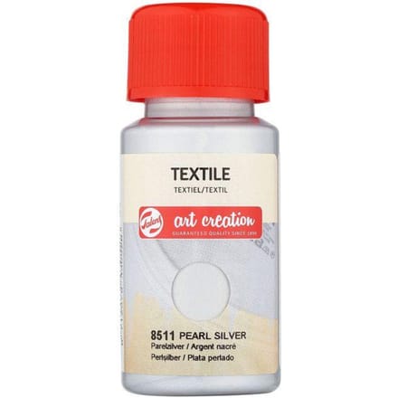 Peinture pour textile - argent nacré - Talens Art Creation - 50ml