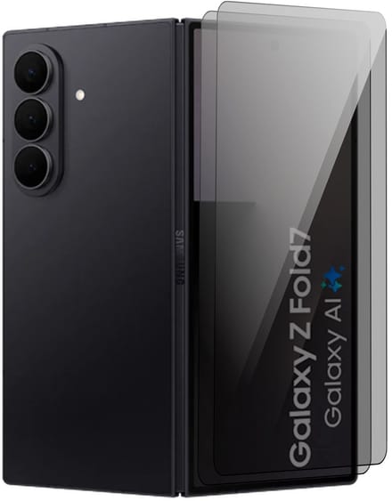 Privacy Screenprotector geschikt voor Samsung Galaxy Z Fold 7 - 2x Volledig Dekkend Glas Screen Protector