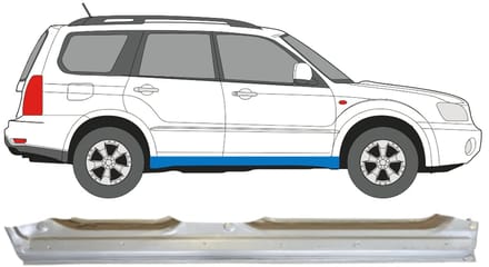 Volledige dorpel voor Subaru Forester SG 2002-2008 / Rechts