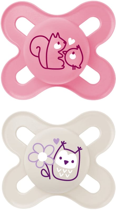 MAM - Start Silikon Speen - Siliconen - 0-2 Maanden - Extra Dun - Roze - 2 stuks