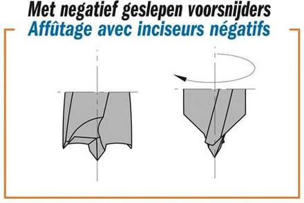 CMT - Drevelboor, rechts - Snijgereedschappen